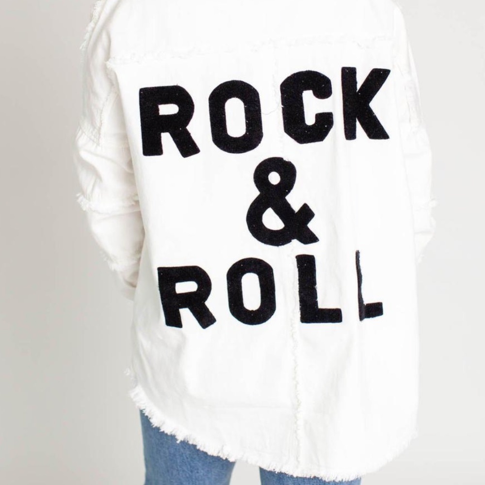 NWT ROCK & ROLL BUTTON DOWN TOP OR JACKET
